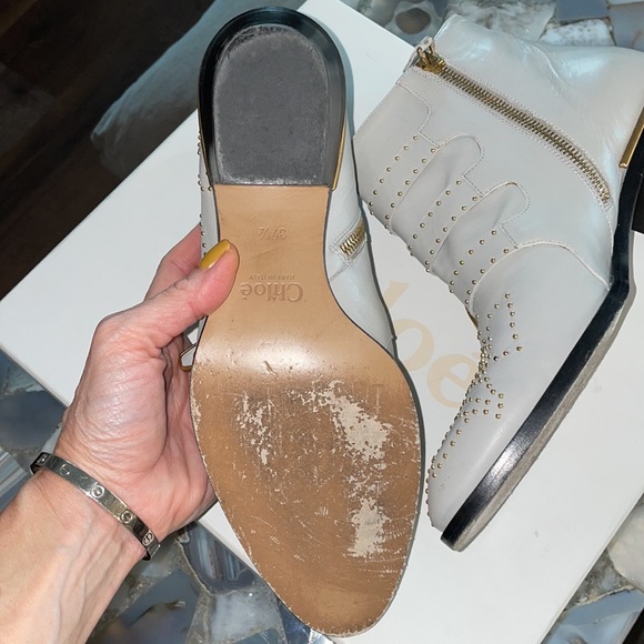 IMMACULATE Chloe Susanna Short Studded Boots Sz 37.5 - Picture 10 of 14